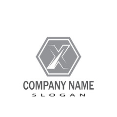 X Letter Logo Template vector icon