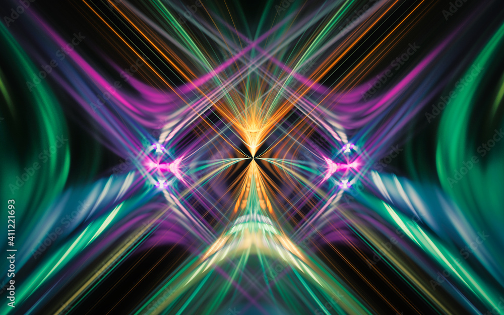 Poster abstract illustration background image patterns in the form of lines and geometric shapes intersecti