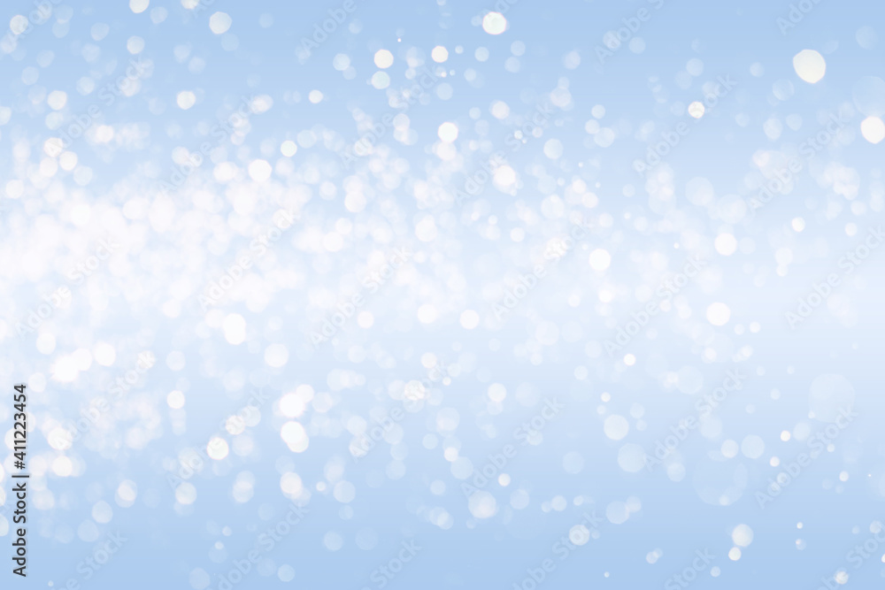 Poster abstract blue background with gradient and blurred bokeh
