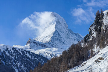 matterhorn on a windy day