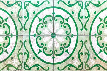 Traditional chinese pattern floor tiles texture and seamless background