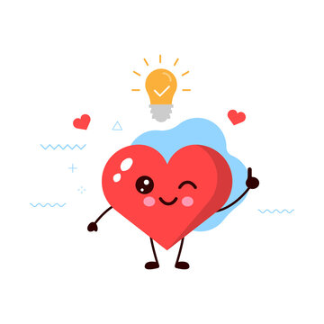 heart got The Idea with Bulb.vector