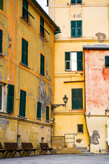 Camogli, Genova, Liguria: typical houses