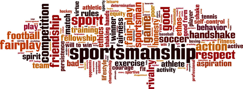 Sportsmanship word cloud