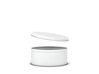 Blank tin can metal container for food or cosmetic