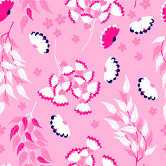 Fototapeta premium Pink Navy Seamless Pattern