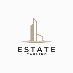Fototapeta premium Luxury real estate logo design.