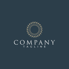 Mandala logo design in retro style.