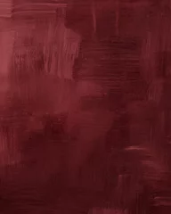 Wandcirkels aluminium Maroon or rosewood with burgundy shades. Abstract art background. Acrylic paint with large brush strokes in marsala, dark red color. Textured surface template for banner, poster. Vertical illustration © akininam