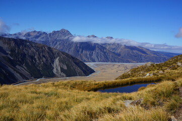 Obraz premium Valley in Mount Cook national park in New Zealand