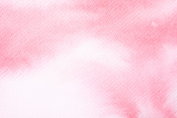 Red or pink watercolor background. Aquarelle hand painted texture paper. Drawing concept