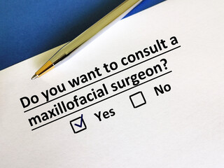 Obraz premium Questionnaire about specialist