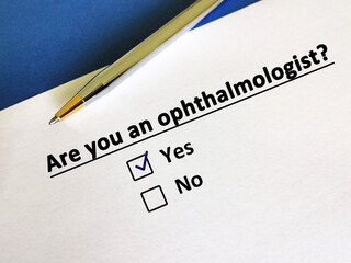 Questionnaire about specialist
