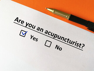 Questionnaire about specialist