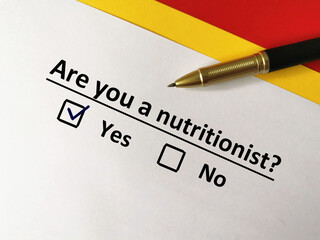 Questionnaire about specialist