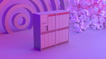 IBM retro a computer style of the 60th background