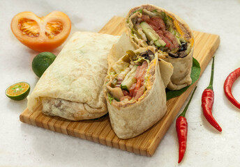 chicken and vegetable wrap