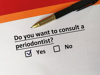 Obraz premium Questionnaire about specialist