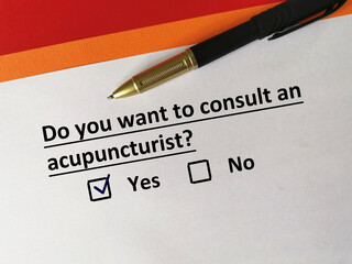 Questionnaire about specialist