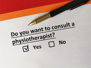 Questionnaire about specialist