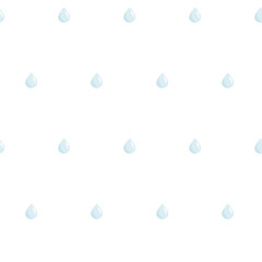Raindrops seamless pattern. Vector illustration