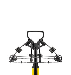 Modern crossbow isolate on a white back. Quiet weapon for hunting and sports.