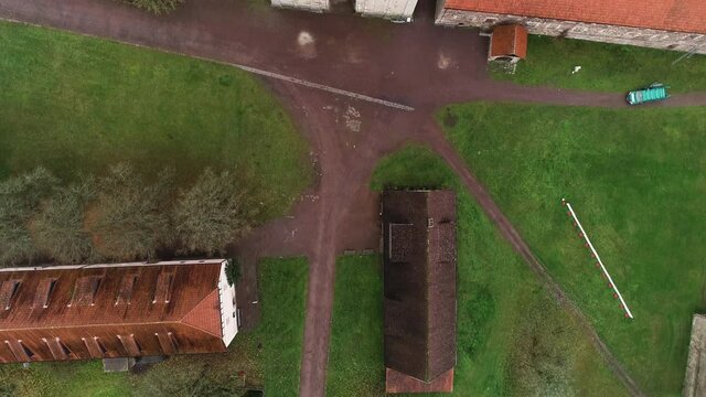 4k arial old church germany