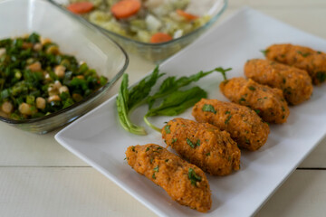 traditional Turkish Food Mercimekli Kofte, Bulgur and Lentil