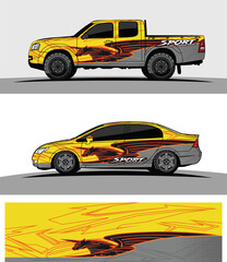 Car wrap graphic racing abstract strip and background for car wrap and vinyl sticker - Vector
