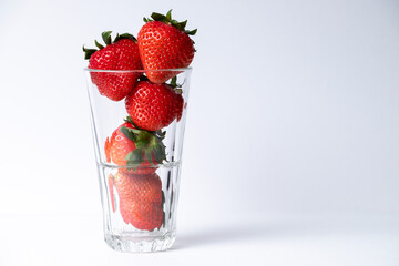 strawberries in glass