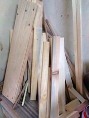 Fototapeta na wymiar carpenter cutting wood