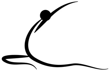 Yoga asanas simple line icon of a set. Vector