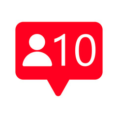 Fototapeta premium Followers notifications, Social media notifications icons