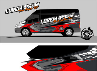 Car wrap graphic racing abstract strip and background for car wrap and vinyl sticker - Vector
