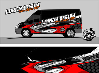 Car wrap graphic racing abstract strip and background for car wrap and vinyl sticker 