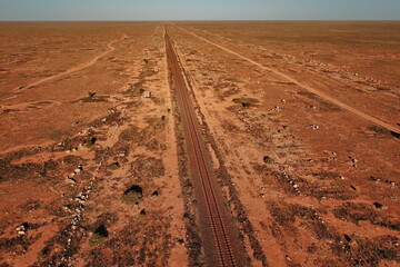 Indian-Pacific Railway across the Australian outback