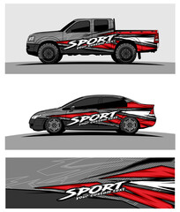 Fototapeta premium Car wrap graphic racing abstract strip and background for car wrap and vinyl sticker 
