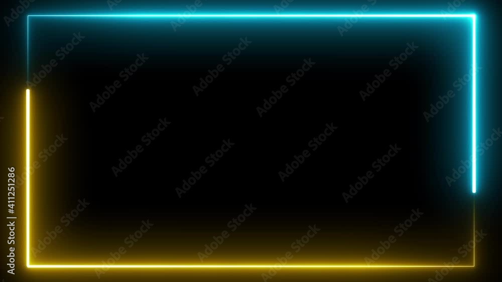 Poster abstract neon line loop for background