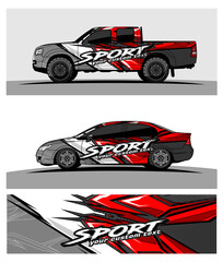 Car wrap graphic racing abstract strip and background for car wrap and vinyl sticker 