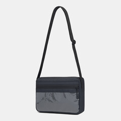 messenger bag black color front side with strap
