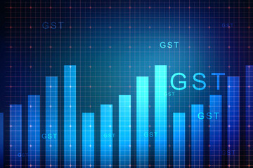 2d rendering Stock market online business concept. business Graph 