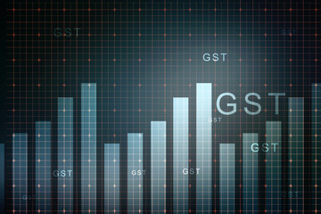 2d rendering Stock market online business concept. business Graph 