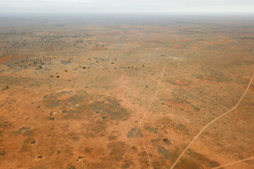 Dirt tracks across the Australian outback