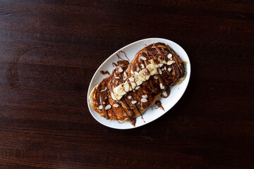 Pancakes with bananas