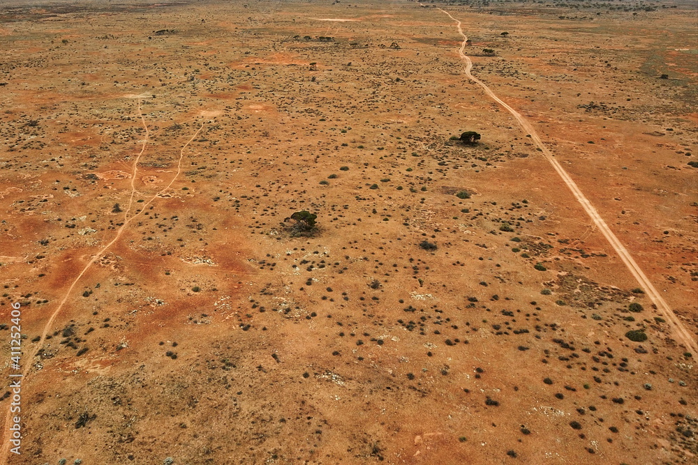 Canvas Prints Dirt tracks across the Australian outback