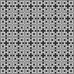 Seamless pattern. Modern stylish texture. Repeating geometric tiles with tiny squares. Digital paper for textile print. Vector monochrome background.