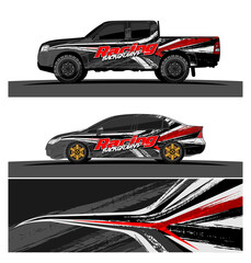 Car wrap graphic racing abstract strip and background for car wrap and vinyl sticker - Vector
