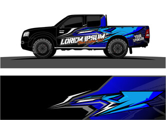 Car wrap graphic racing abstract strip and background for car wrap and vinyl sticker - Vector
