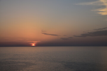 Coucher de soleil dans le cap Corse