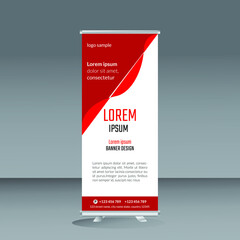 roll up banner stand template design